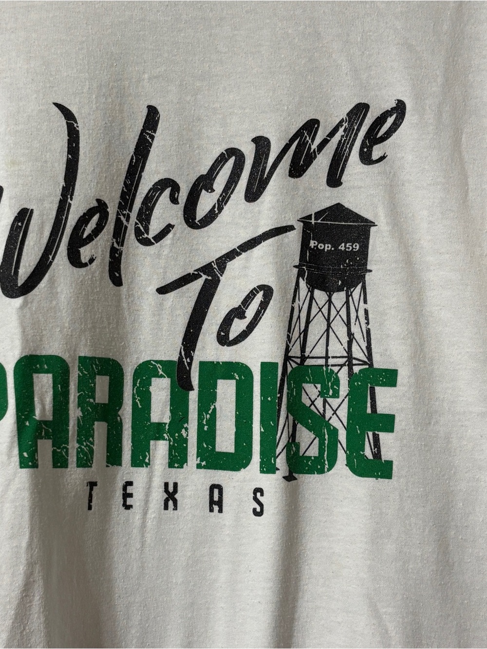 Gildan 'Welcome to Paradise' Texas Graphic Tee - Green & Black SZ XL
